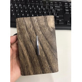 Conjunto Interruptor Simples Vertical 4x2 - Novara Carvalho Cromado 